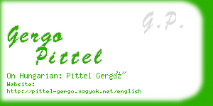 gergo pittel business card